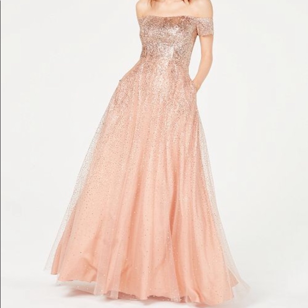 Off the shoulder prom dress